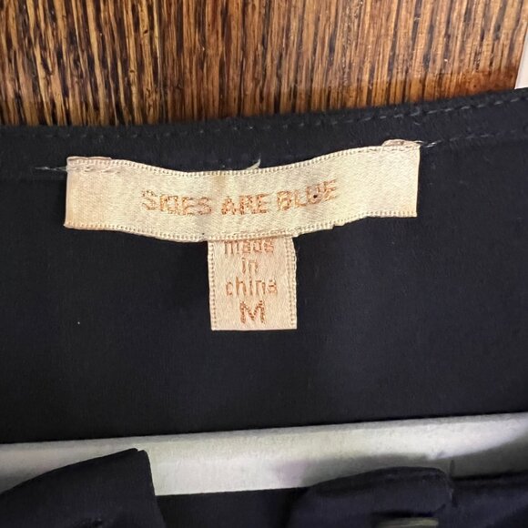 Skies Are Blue Navy Belted Shirtdress – Size Medium - Picture 3 of 3